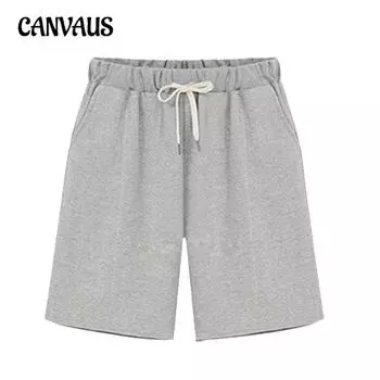 Шорты больших размеров, дышащие женские летние свободные брюки с высокой талией для спорта и отдыха, прямые брюки S белый