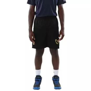 Шорты быстросохнущие шорты с графическим принтом баскетбольные черные x золотые [Champion] E-MOTION C3-ZB520 мужские