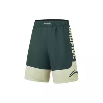 Шорты для баскетбола Li Ning Badfive Color Block Quick Dry Breathable Mid Length, мужские шорты зеленого цвета хаки AAPT067-2 S