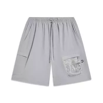 Шорты для баскетбола Li Ning Badfive, однотонные, быстросохнущие, свободные, мужские, цвет Ultimate-Gray AKST513-2 S