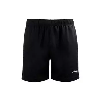 Шорты для баскетбола Li Ning, однотонные, прямые, с логотипом, повседневные, свободные, дышащие, эластичные, короткие, мужские, черные AKSR613-1 2XL