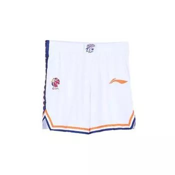 Шорты для баскетбола Li Ning Plain с логотипом, дышащие, прямые, мужские, белые AAPS381-1 M