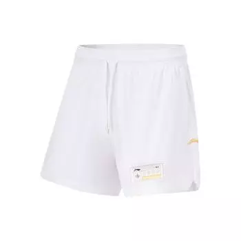 Шорты для баскетбола Li Ning серии Gradient Print Casual Sports, мужские шорты, стандартные, белые AAPU229-6