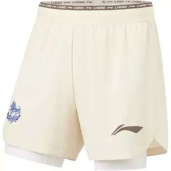 Шорты для баскетбола Li Ning, удобные, дышащие, со средней талией, спортивные, мужские, рок-бело-серые, AKSU733-1 2XL