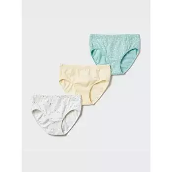 Uniqlo Япония Девушки шорты из эластичного хлопка 3 шт. в упаковке 50 LIGHT GREEN/160