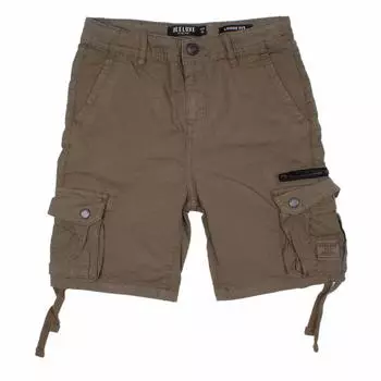 Шорты-карго с карманами свободного кроя из хлопка в духе милитари Детские DEELUXE 74