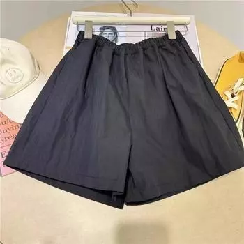 Шорты-карго с высокой талией, прямые, женские, тонкие, спортивные, повседневные, с широкими штанинами, свободные, утягивающие, быстросохнущие брюки M хаки