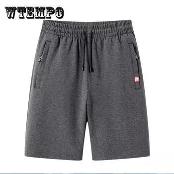 Шорты мужские летние брюки с пятью точками тонкие повседневные спортивные однотонные свободные пляжные мужские шорты с карманами на молнии XXXXXXL