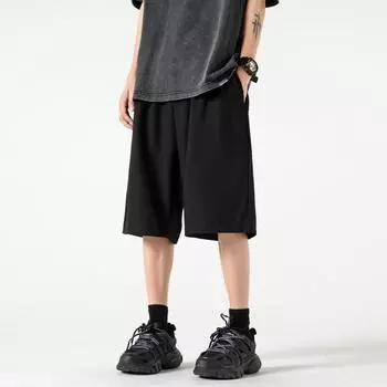 Шорты мужские летние Tide Premium Sense Letter Five Points спортивные универсальные брюки подростковые средние брюки M чёрный