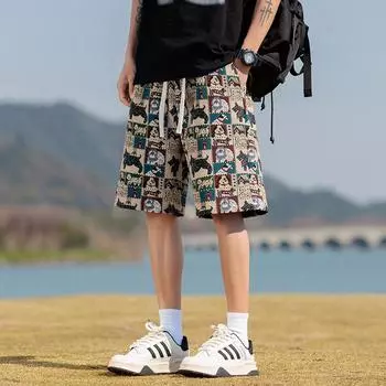 Шорты Новые 2025 Demon Graffiti мужские и женские шорты Высококачественные удобные для отдыха, спорта, дышащие, для шопинга, отдыха XS