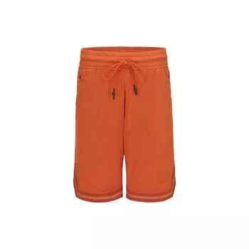 Шорты Reebok Hoop, однотонные, свободные, дышащие, сетчатые, на шнурке, повседневные, унисекс, шорты, оранжевые 23RCS629UGJ1 L