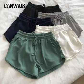 Шорты с резьбой из ледяного шелка, женские летние широкие свободные шорты с узкой талией и широкими штанинами, эластичные спортивные штаны One Size белый