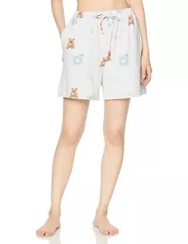 Шорты с рисунком медведя в стирку PWCP231309 BLU F [Gelato Pique] Женские синий