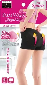 Шорты Slim Walk Beautiful Butt Shorts Black L Sports Butt Lifting Women s Beau-Acty