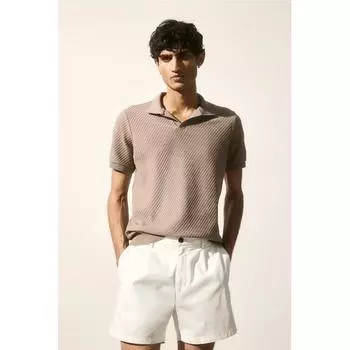 Шорты со складками HM стандартного кроя, белые