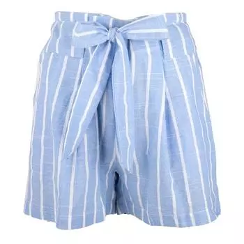 Шорты в полоску с высокой талией и поясом Амелия Женский LA PETITE ETOILE M бледно-синий