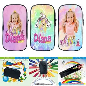 Шоу Дианы и Ромы Пенал Милые Пеналы для Студентов Большая Сумка Для Ручек Чехол Коробка Для Хранения Мальчик Девочка Ребенок Офис Школьные Канцелярские Принадлежности 12