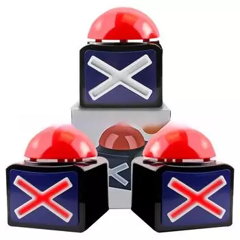 Шоу талантов Кнопка нажатия Зуммер: Ящик для ответов со звуковыми эффектами 1 Pack