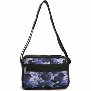 Shoulder Bag 2714 RAINI CROSSBODY F545 CAMO CANVAS INDIGO [LeSportsac] [Item]