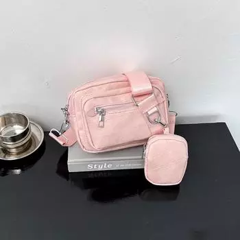 Shoulder bag fashion messenger bag trend retro new women s bag simple casual personality small square bag texture bag чёрный