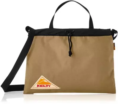 Shoulder bag FLAT KINCHAKU with HANDLE 2592464 Tan [Kelty]