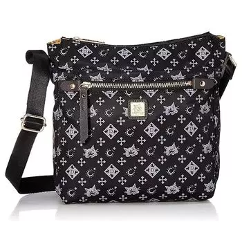 Shoulder Bag for Cat Dayan the Cat Black [Wachifield] Women, Crossbody, Monogram, Stylish, Cat, Pattern, WTSK-03 wtsk-03-black-2
