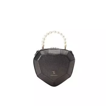 Shoulder Bag Heart Pearl Shoulder Bag 00072410170061 Black [Samantha Vega] Women s