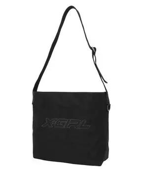 Shoulder Bag LOGO MESSENGER BAG BLACK [X Girl] Women s