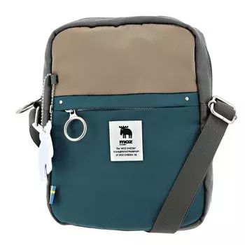 Shoulder Bag Small Mini Shoulder 008 Crossbody Bicolor Outdoor One Mile Bag Cute Scandinavian Deep Gray x Dark Green [Mozu]