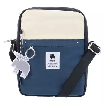 Shoulder Bag Small Mini Shoulder 008 Crossbody Bicolor Outdoor One Mile Bag Cute Scandinavian Blue Black x Navy [Mozu]