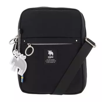 Shoulder Bag Small Mini Shoulder 008 Crossbody Bicolor Outdoor One Mile Bag Cute Scandinavian Black [Mozu]