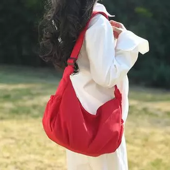 Сумка через плечо женская большая вместительная сумка хобо нейлоновая сумка через плечо зелёный