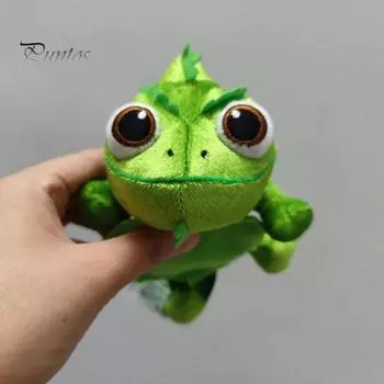 Shoulder Chameleon Plush Toy Magnetic Base Green Lizard Plushie Stuffed Animal Doll Pillow Home Office Bedroom Decoration Kids Adults Gift зелёный