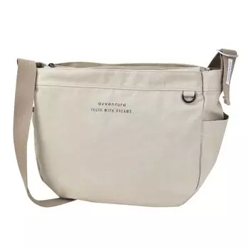 Shoulder Large A4 Shoulder Crossbody Commuting to Going Students 0016 Greige [Aventura] Bag, Canvas, Plain, Bag, Bag, Women s, School, Traveling, Out,