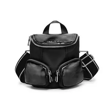 Сумка на плечо с несколькими карманами Двусторонняя ткань Повседневная сумка-мессенджер Модный рюкзак на все случаи жизни