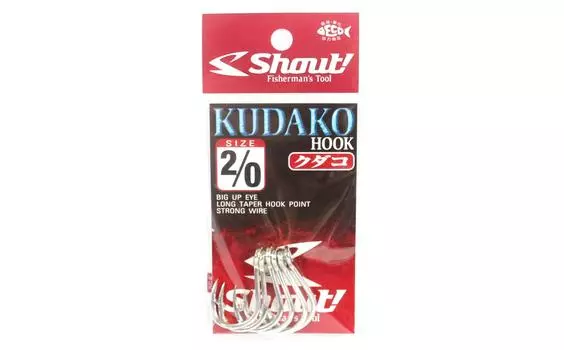 Shout 04-KH Kudako Power Jigging одинарный крючок, серебристый, размер 2/0 (7208)
