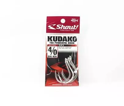 Shout 04-KH Kudako Power Jigging одинарный крючок серебристый размер 4/0 (7406)