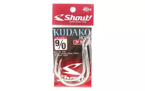Shout 04-KH Kudako Power Jigging одинарный крючок, серебро, размер 9/0 (9983)