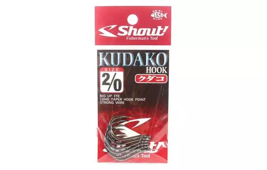 Shout 06-KH Kudako Power Jigging одинарный крючок, черный, размер 2/0 (9202)