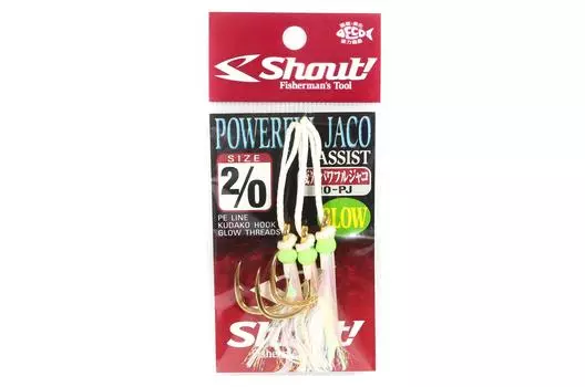 Shout 10-PJ Powerful Jaco Hook Rigged Assist Glow, размер 2/0 (8209) округ Колумбия