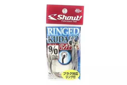 Shout 207-RK Ringed Kudako Power Jigging одинарный крючок, серебро, размер 9/0 (7902)