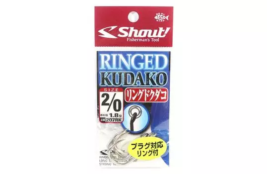 Shout 207-RK Ringed Kudako Power Jigging одинарный крючок, серебристый, размер 2/0 (7834)