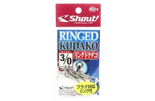 Shout 207-RK Ringed Kudako Power Jigging одинарный крючок, серебристый, размер 3/0 (7841)
