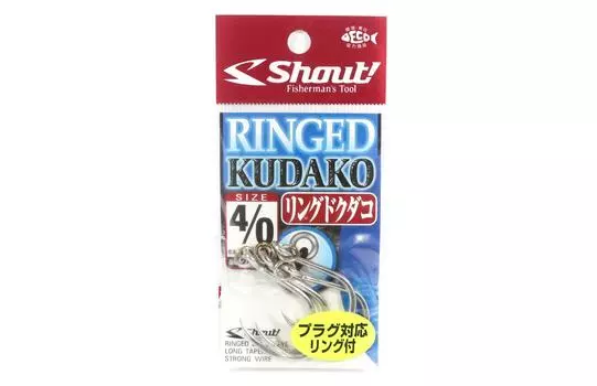 Shout 207-RK Ringed Kudako Power Jigging одинарный крючок, серебристый, размер 4/0 (7858)