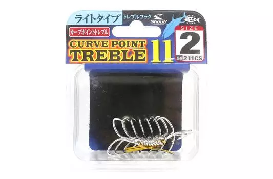 Shout 211-CS Curve Point Тройной крючок Светомер, размер 2 (9609)