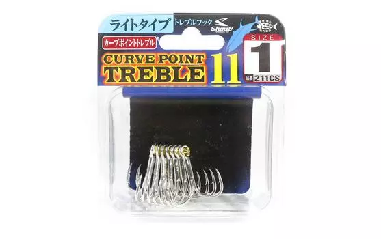 Shout 211-CS Curve Point Тройной крючок Светомер, размер 1 (9616)