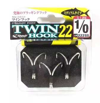 Shout 222-SS Двойной крючок ST Point Двойной крючок, размер 1/0 (8402)