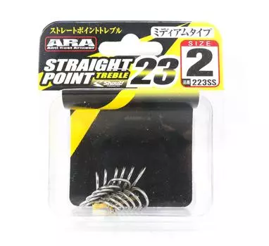 Shout 223-SS Тройной крючок с прямым острием, средний размер, размер 2 (2478)