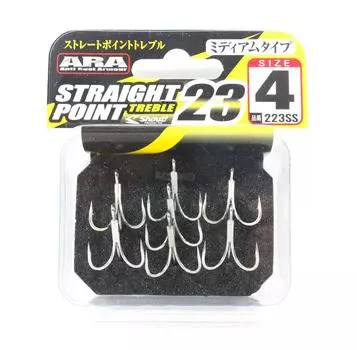 Shout 223-SS Тройной крючок с прямым острием, средний размер, размер 4 (2461)