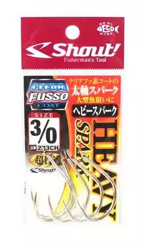 Shout 233-CH Spark Heavy Jigging одинарный крючок TC с прозрачным покрытием, размер 3/0 (4947)